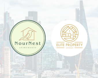 NourNest Apartments and Elite Property London logos